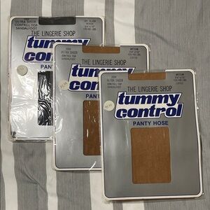 Tummy Control Panty Hose - Black, Brown, Tan Medium